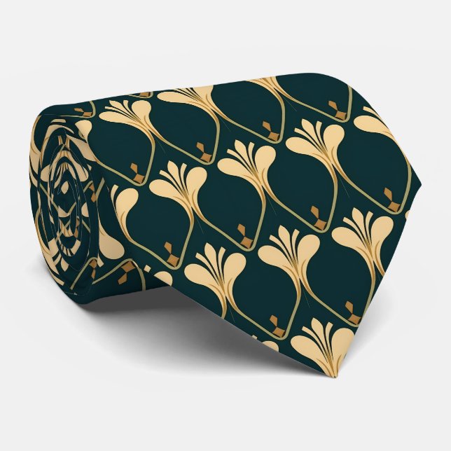 Elegant art deco pattern tiled  tie (Rolled)