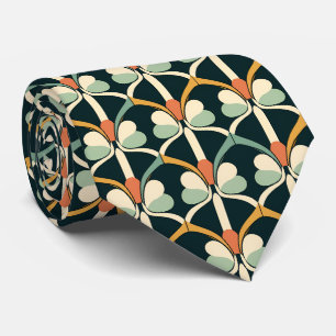 Elegant art deco pattern tiled  tie