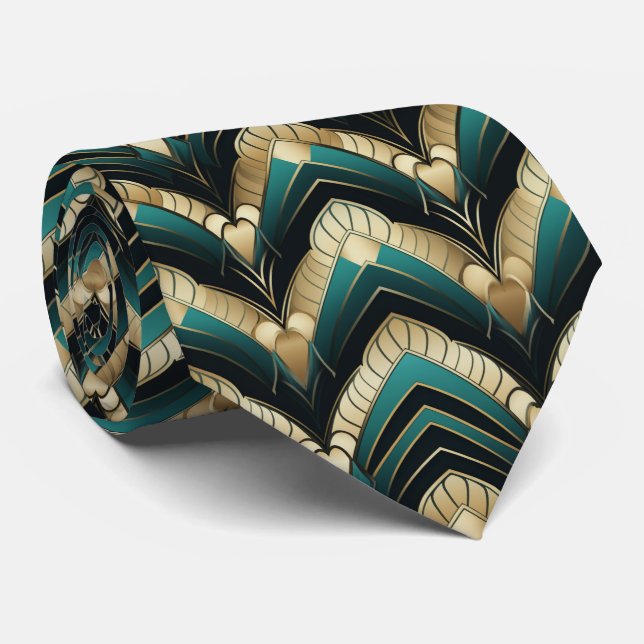 Elegant art deco pattern tiled  tie (Rolled)