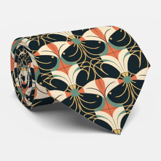 Elegant art deco pattern tiled tie