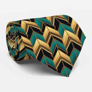 Elegant art deco pattern tiled tie