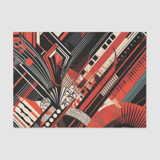 Elegant Art Deco pattern Tissue Paper (Front)