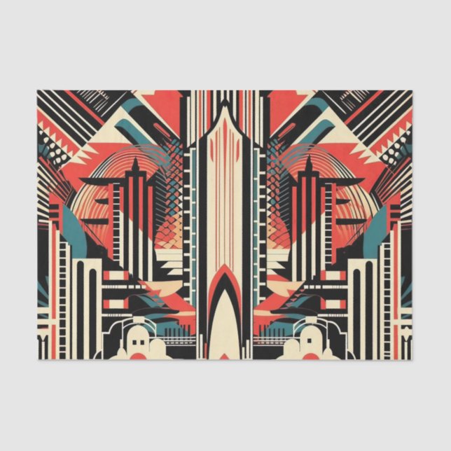Elegant Art Deco pattern  Tissue Paper (Front)