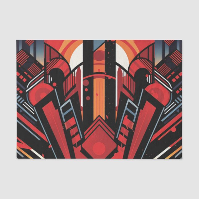 Elegant art deco pattern tissue paper (Front)