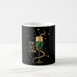 Elegant Art Deco Pop Fizz Clink Gatsby Roaring Coffee Mug