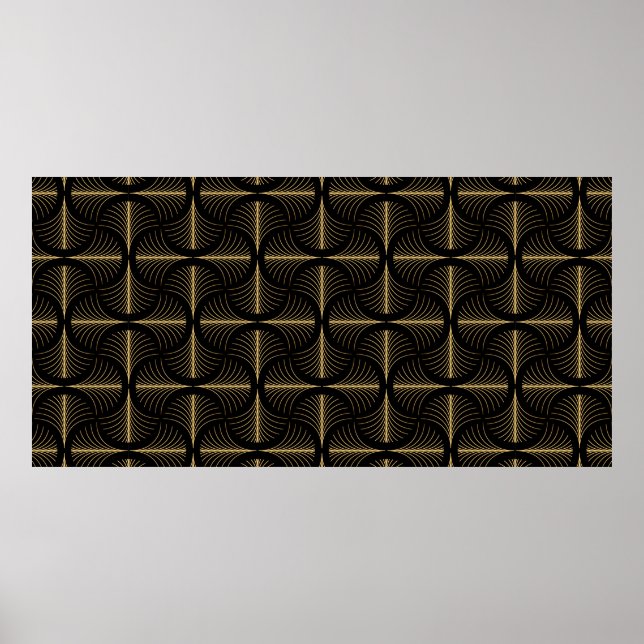 Elegant Art Deco style seamless repeat pattern wit Poster (Front)