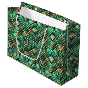 Elegant Art Deco tiled pattern  Large Gift Bag