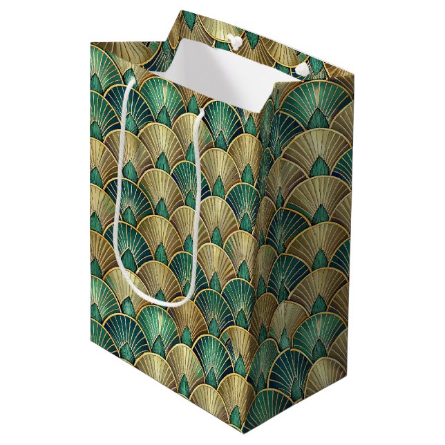 Elegant Art Deco tiled pattern  Medium Gift Bag (Front Angled)