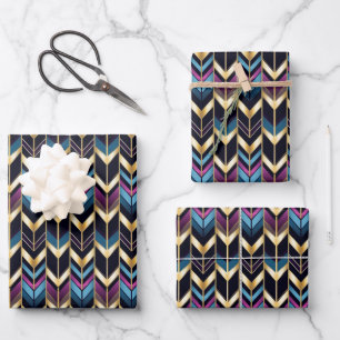 Elegant Art Deco tiled pattern Wrapping Paper Sheet