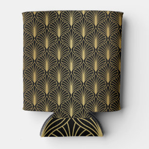 Elegant Art Deco: Vintage Abstract Can Cooler