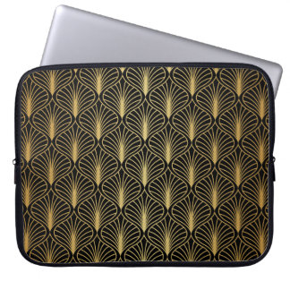 Elegant Art Deco: Vintage Abstract Laptop Sleeve