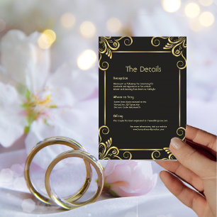 Elegant Art Deco vintage Details Card