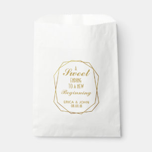 Elegant art deco Wedding Favour Bag Sweet Ending