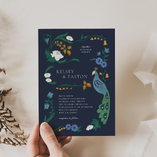 Elegant Art Deco Wedding Invitation