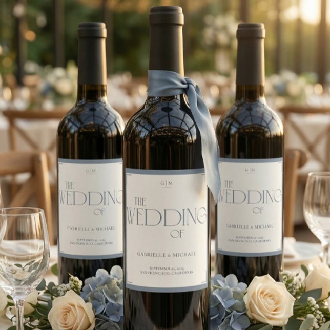 Elegant Art Deco Wedding Welcome Sign Wine Label (Creator Uploaded)