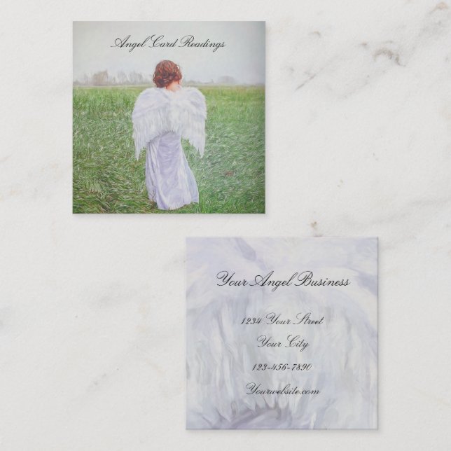 Elegant Art Design Angel Card Reading (Front/Back)