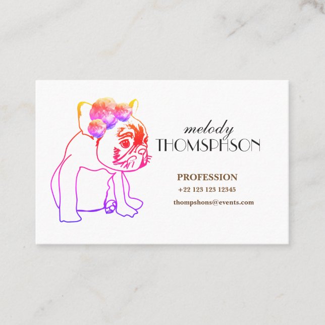 Elegant Art Euro Standard Matte Business Card (Front)