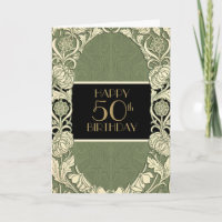 Elegant Art Nouveau Fiftieth Birthday