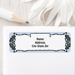 Elegant Art Nouveau Floral Border