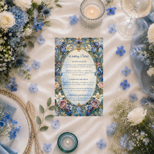 Elegant Art Nouveau Floral Wedding Enclosure Card
