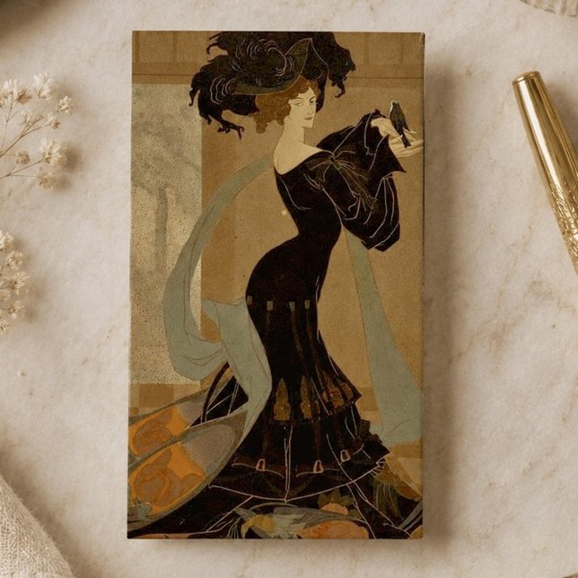 Elegant Art Nouveau Lady  Business Card (Creator Uploaded)
