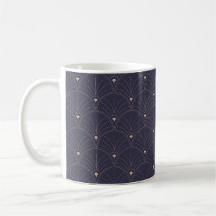 Elegant art nouveau, minimalist pattern. coffee mug