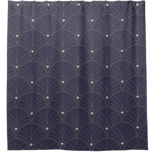 Elegant art nouveau, minimalist pattern. shower curtain (Front)