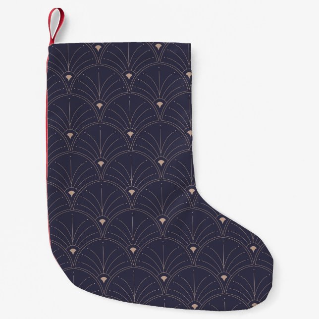 Elegant art nouveau, minimalist pattern. small christmas stocking (Front)