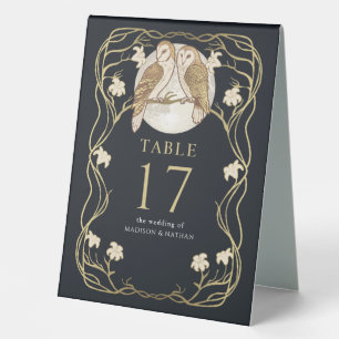 Elegant Art Nouveau Owls Wedding