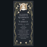 Elegant Art Nouveau Owls Wedding Programme<br><div class="desc">Elegant and modern Art Nouveau wedding design featuring barn owls. The foil on this item is NOT real foil. Matching Items in our shop for a complete party theme.</div>