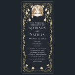 Elegant Art Nouveau Owls Wedding Programme<br><div class="desc">Elegant and modern Art Nouveau wedding design featuring barn owls. The foil on this item is NOT real foil. Matching Items in our shop for a complete party theme.</div>