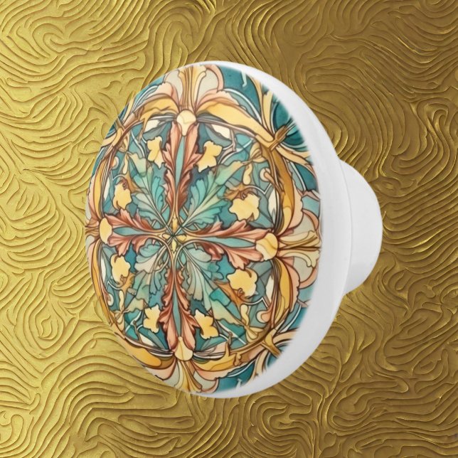 elegant art nouveau pattern  ceramic knob (Creator Uploaded)