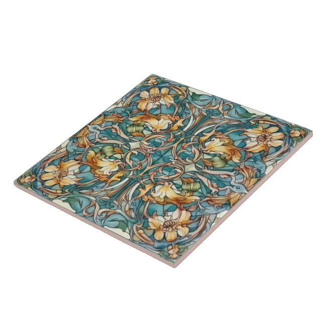 Elegant art nouveau pattern tile (Side)