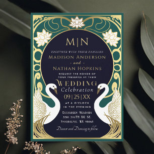 Swan Wedding Invitations Zazzle UK