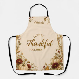 Elegant Art Nouveau Thanksgiving Dinner Apron