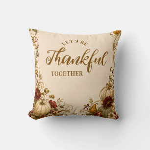 Elegant Art Nouveau Thanksgiving Dinner Cushion