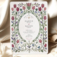 Elegant Art Nouveau Tulip Floral Wedding