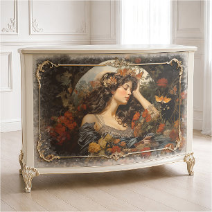 Elegant Art Nouveau Victorian Goddess Floral Tissue Paper
