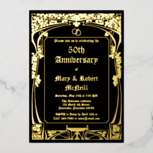 Elegant Art Nouveau Wedding Anniversary