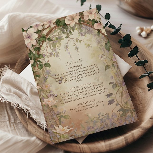 Elegant Art Nouveau Wedding Enclosure Card (Creator Uploaded)