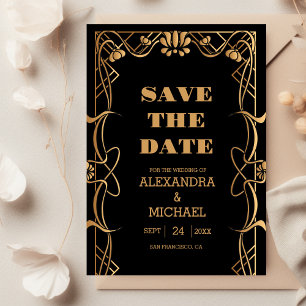 Elegant Art Nouveau Wedding Save The Date