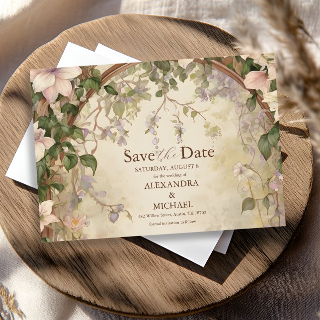 Elegant Art Nouveau Wedding Save The Date (Creator Uploaded)