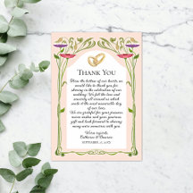 Elegant Art Nouveau with Rings Wedding 