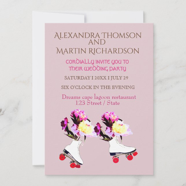 Elegant Art Wedding Invitation (Front)