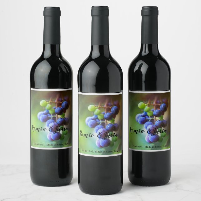 Elegant art wine label (Bottles)