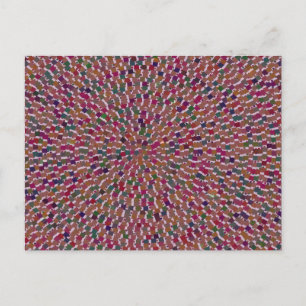Elegant Artist created Energy Texture GOODLUCK fun Postcard