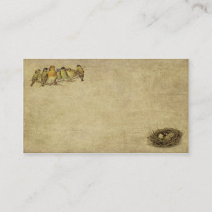 Elegant & Artistic Birds And Nest- Business Card