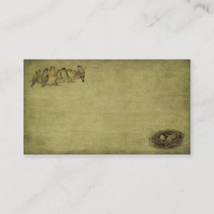 Elegant & Artistic Birds And Nest- Business Card