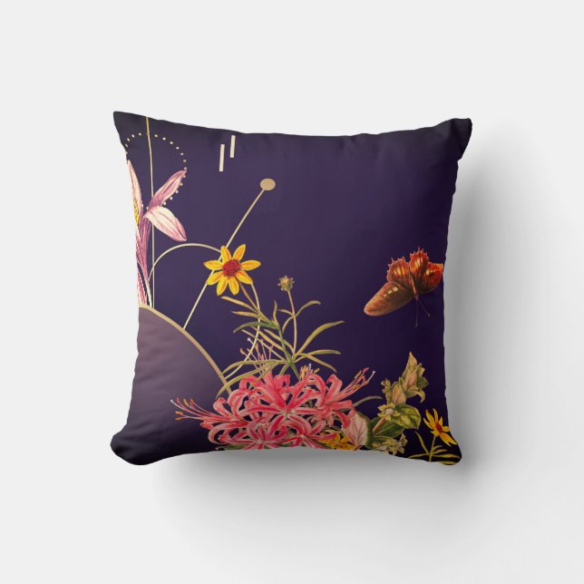 Elegant Artistic Botanical Cushion (Front)