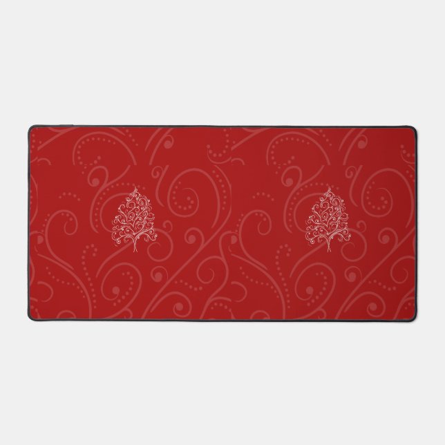 Elegant Artistic Holiday Winter Holiday Christmas Desk Mat (Front)